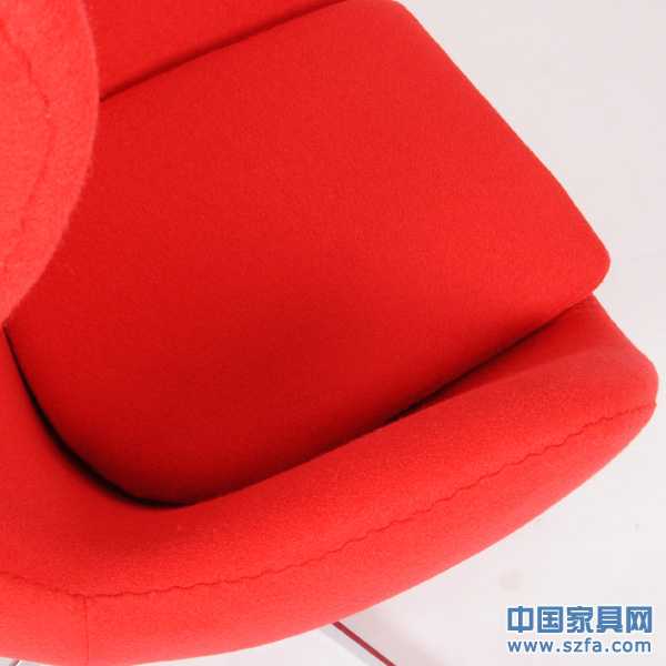 蛋椅(Egg Chair) 紅色羊毛絨布