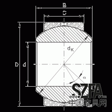 關(guān)節(jié)軸承 GE10-PB, 根據(jù) DIN ISO 12 240-1 標(biāo)準(zhǔn)，尺寸系列 K，需維護(hù)